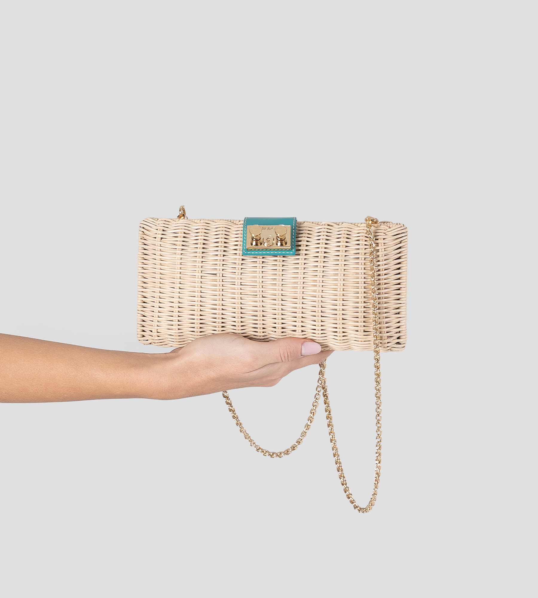 Tube Wicker Clutch