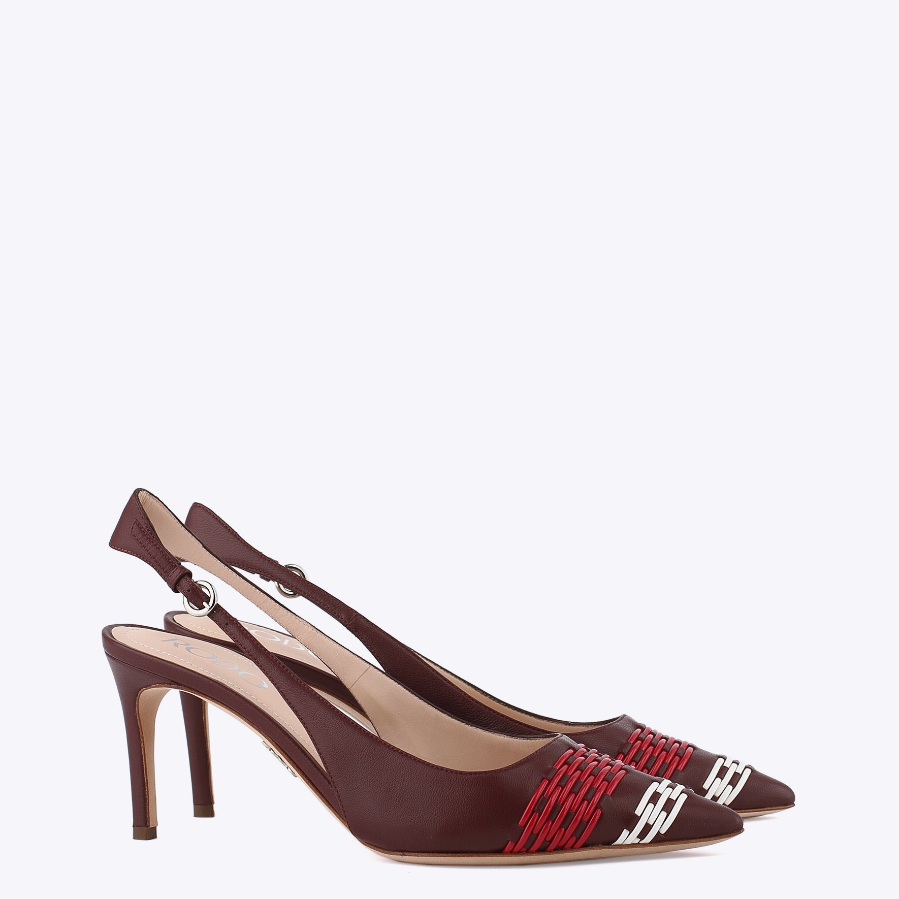Leather slingback
