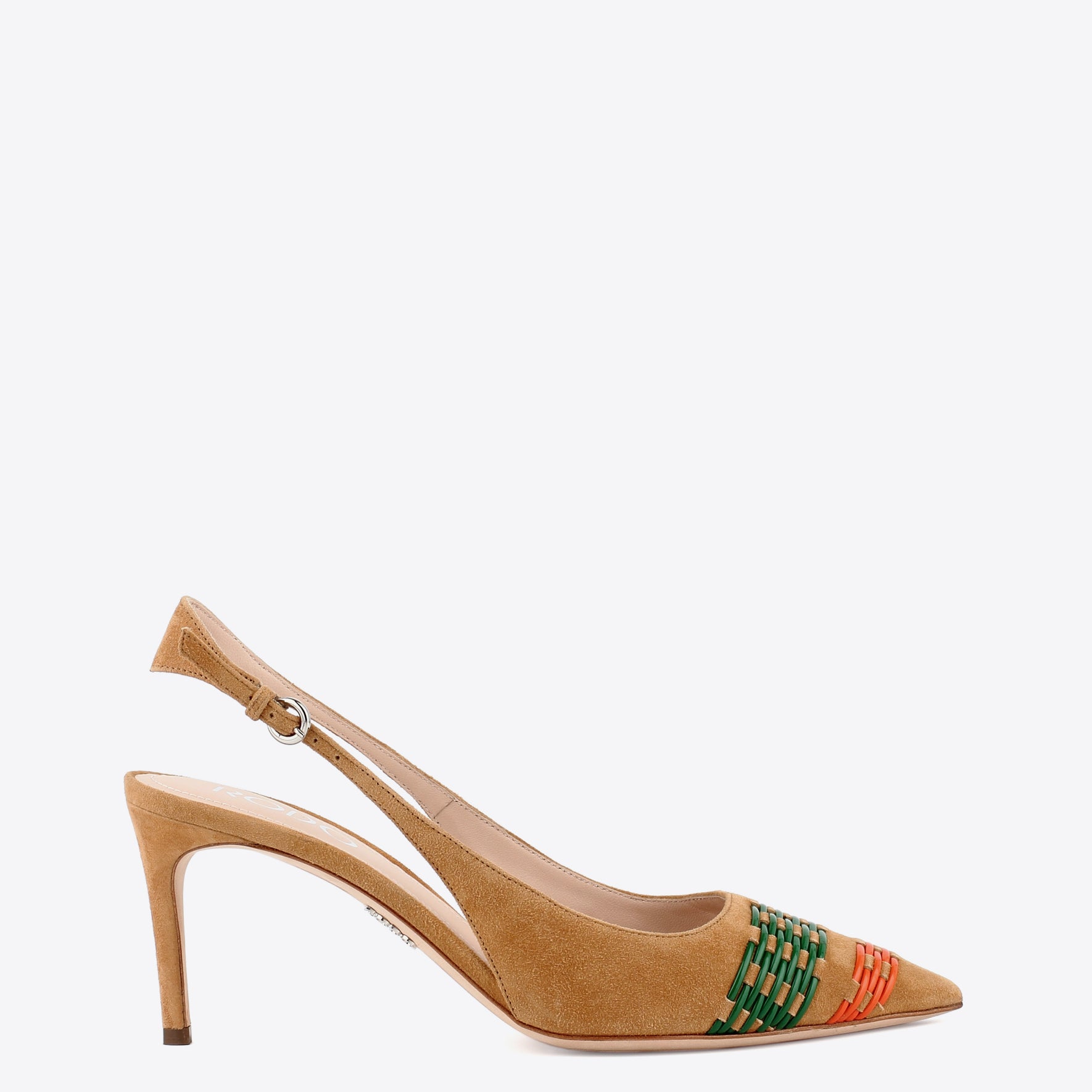 Leather slingback