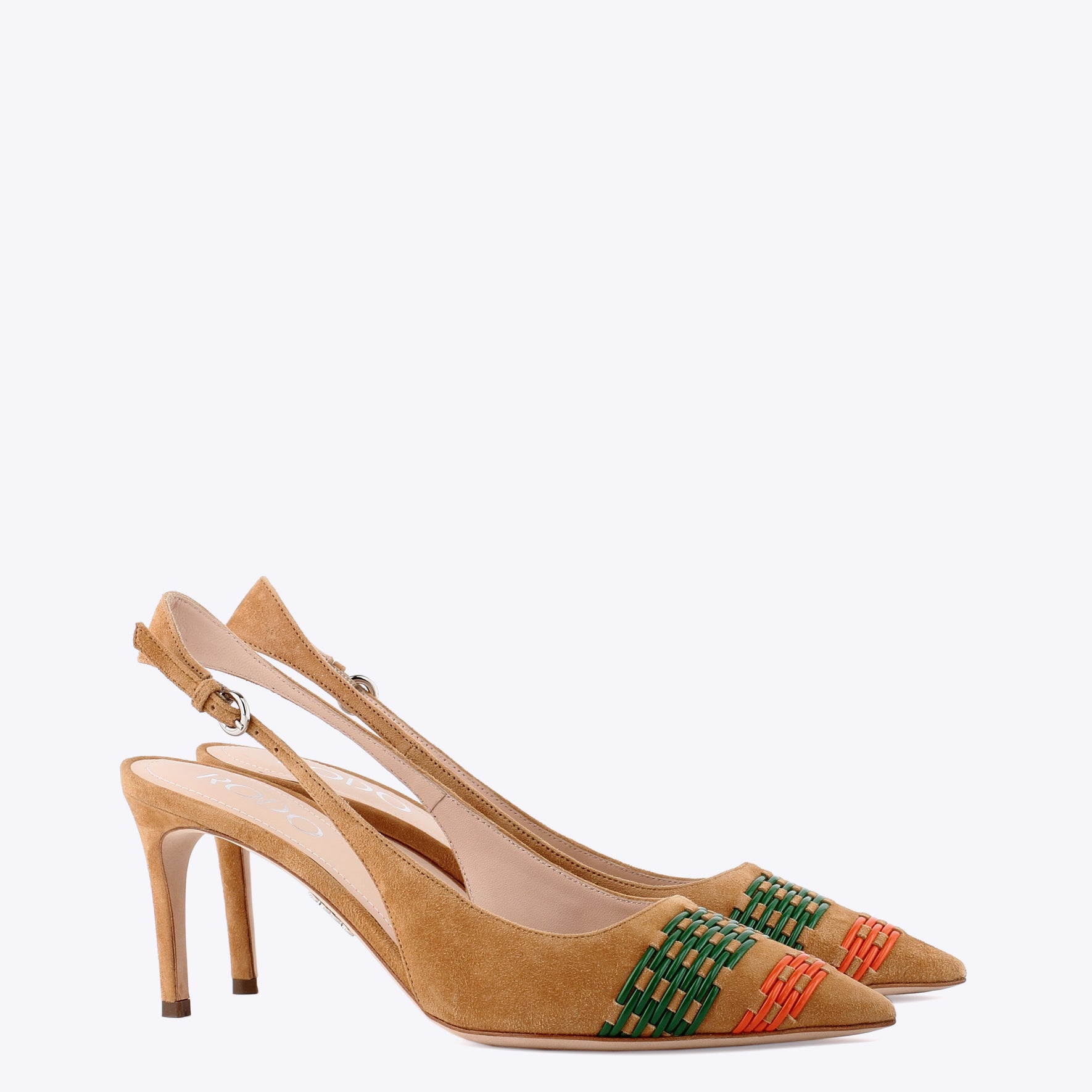 Leather slingback