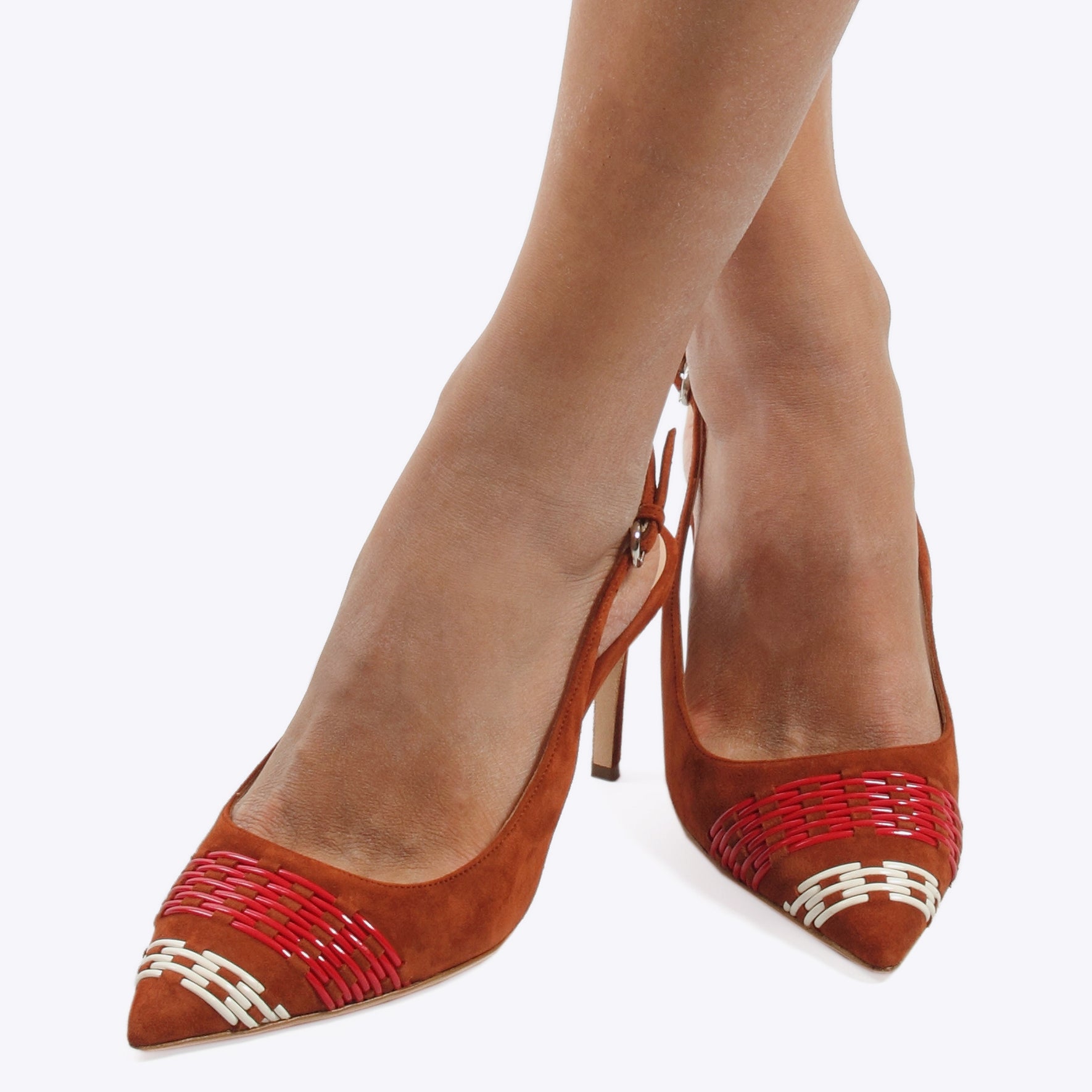 Leather slingback