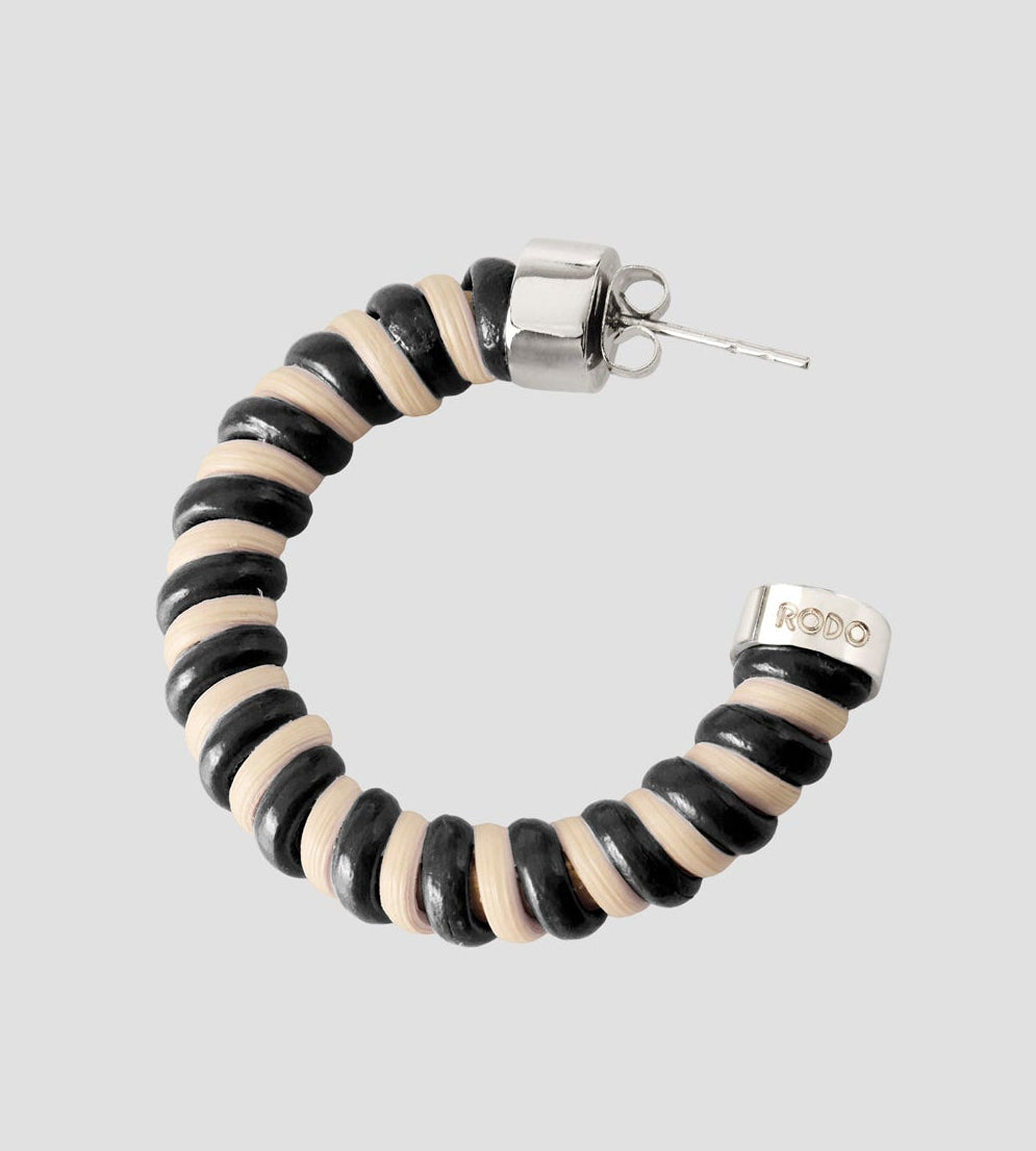 Wicker leather hoop earrings_rodo_8