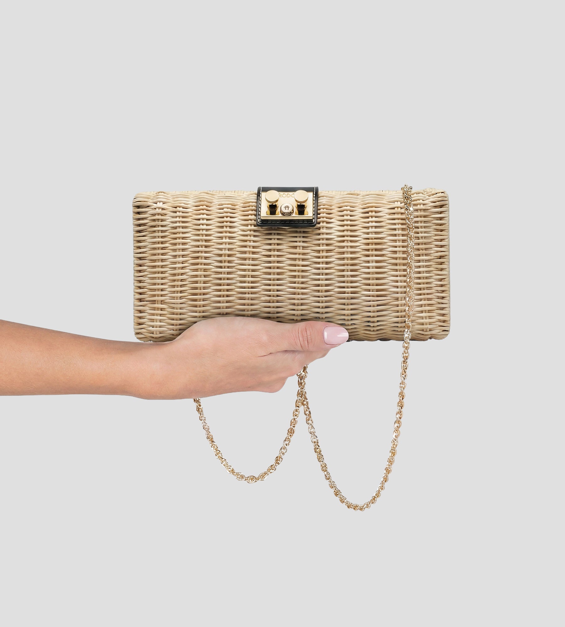Tube Wicker Clutch